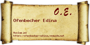 Ofenbecher Edina névjegykártya